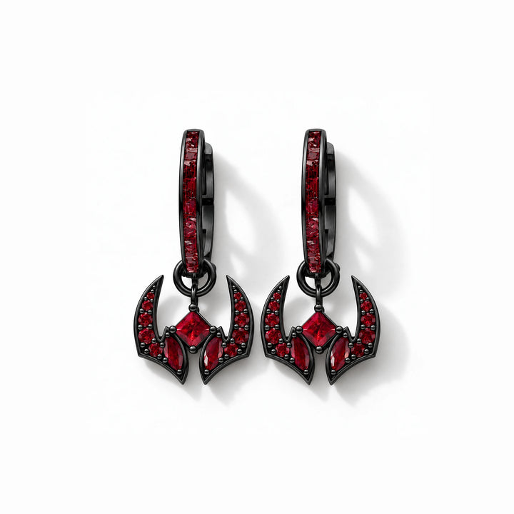 Malevolent Shrine Earrings in Royal Black