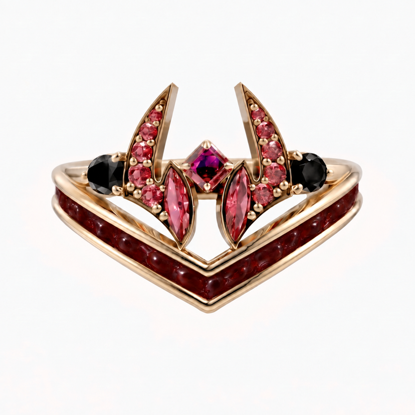 Malevolent Shrine Ring - front gold