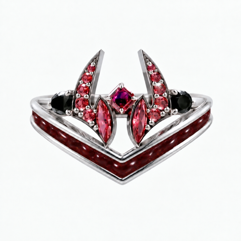 Malevolent Shrine Ring - front silver