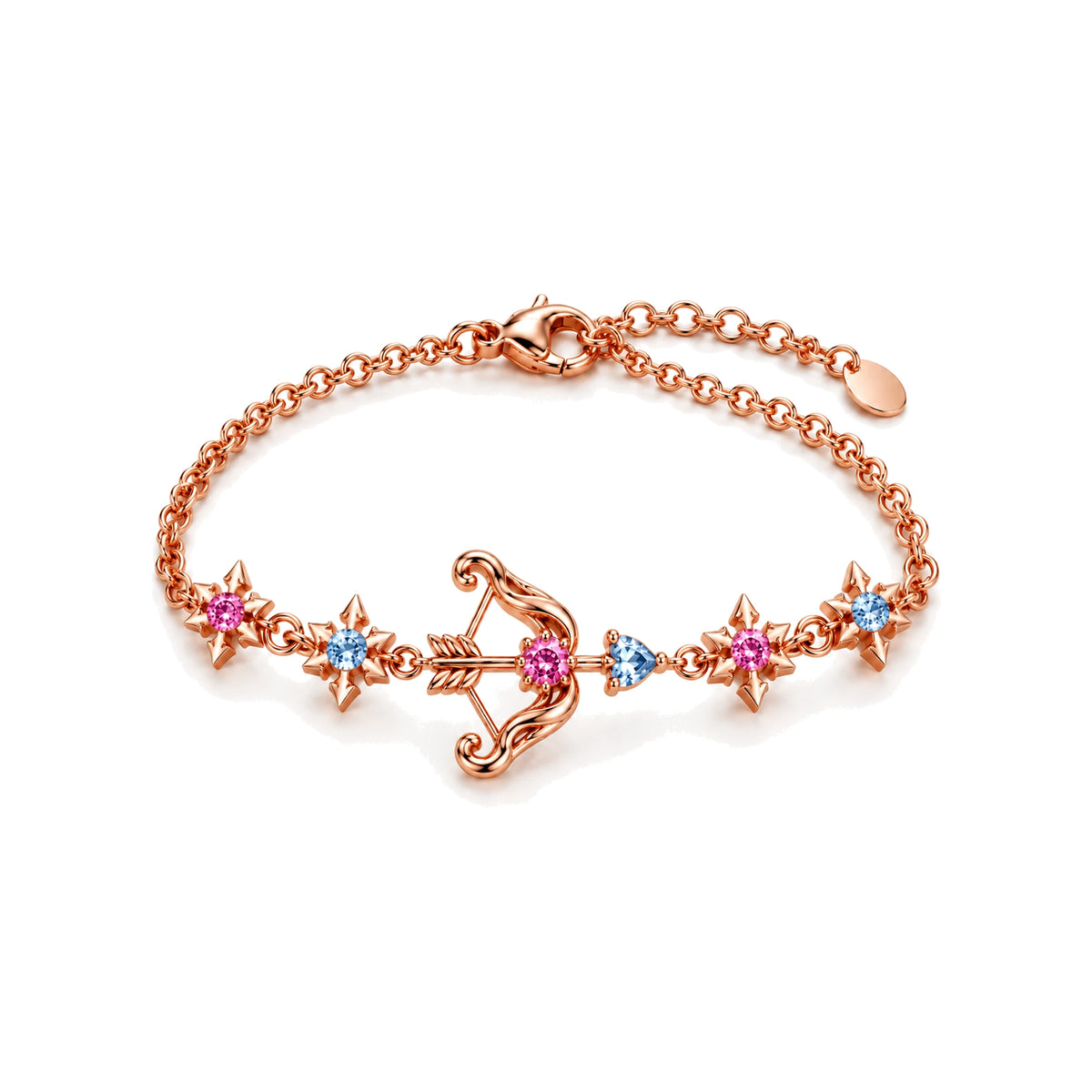 March 7th Ice Crystal Bracelet in rose gold, three-quarter view