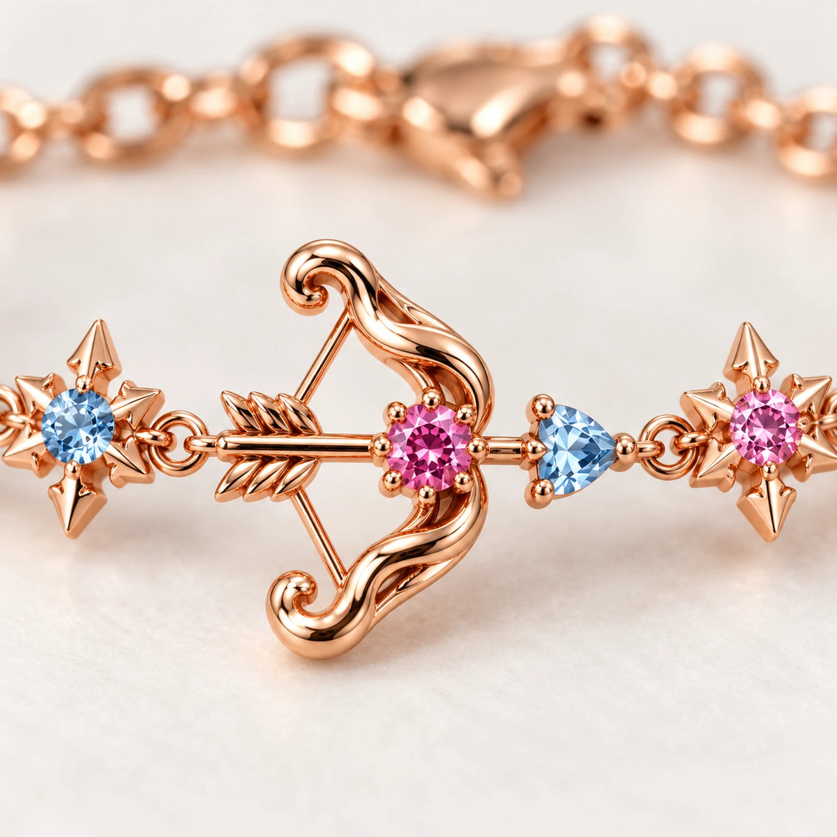 March 7th Ice Crystal Bracelet, close-up of the bow and ice-crystal stars