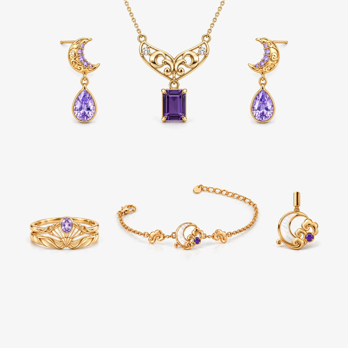 Moon Fairy Full Collection in gold, the full collection together