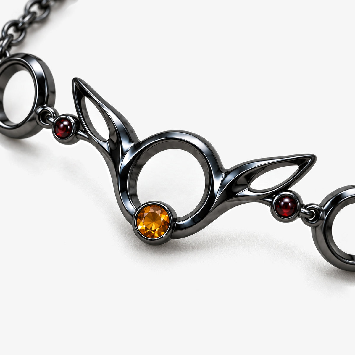 Moonrise Path Bracelet in Royal Black, close-up
