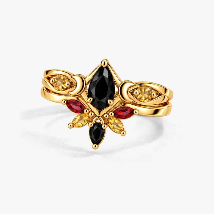 Moonrise Path Ring Set