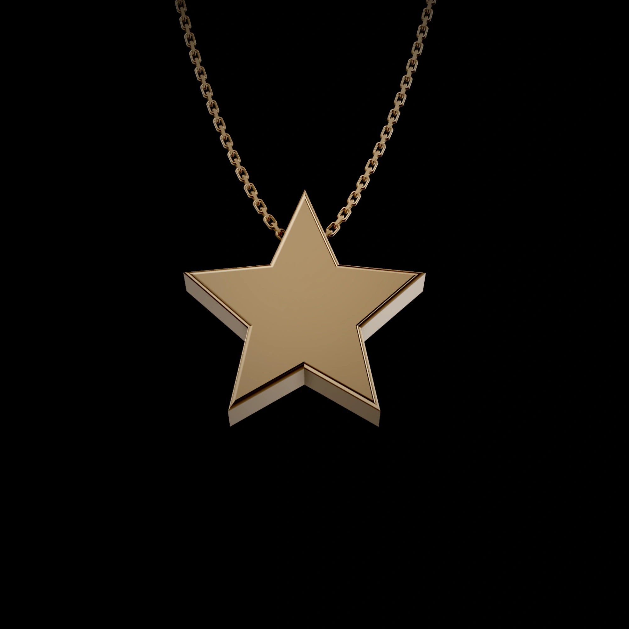 Starry Golden Heart Pendant Set