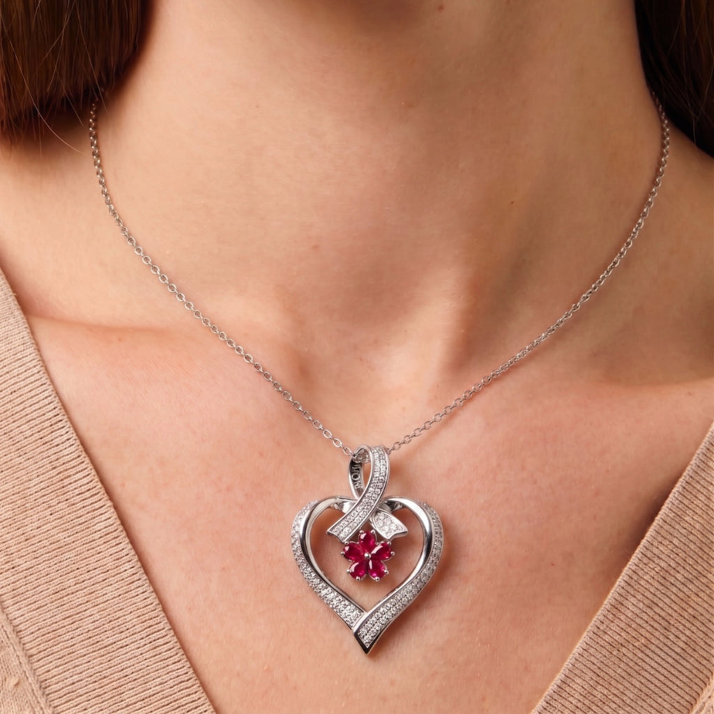 Heart Flower Pendant