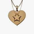 Starry Golden Heart Pendant Set