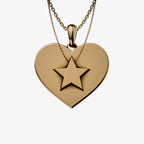 Starry Golden Heart Pendant Set