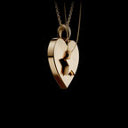 Starry Golden Heart Pendant Set