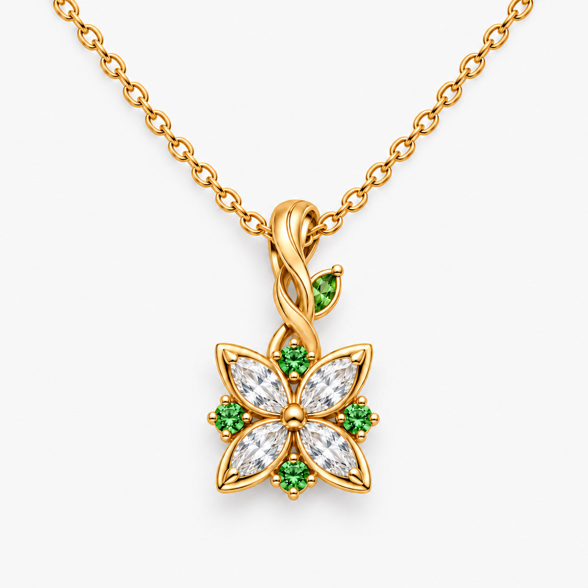 Nahida necklace in gold color, front view