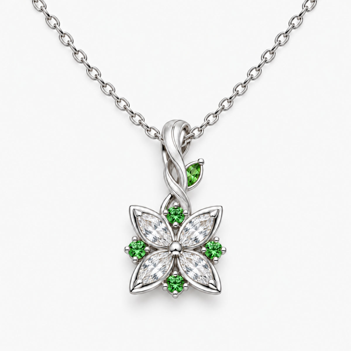 Nahida necklace in silver color, front view