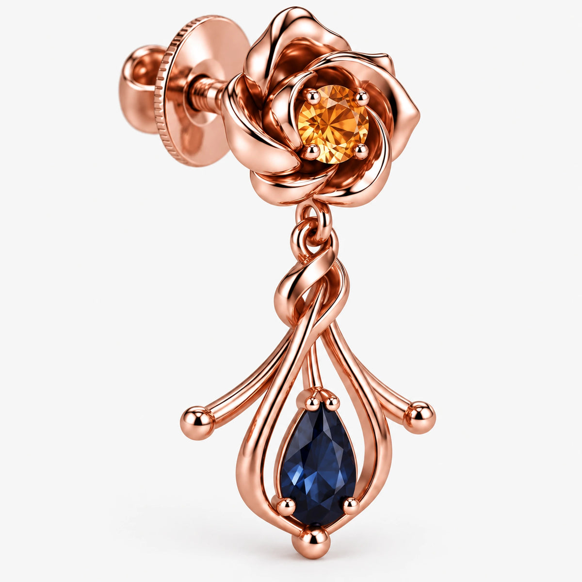 Navia Earrings, close-up detail