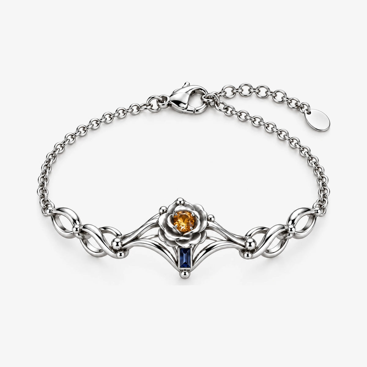Navia Bracelet in silver, front view