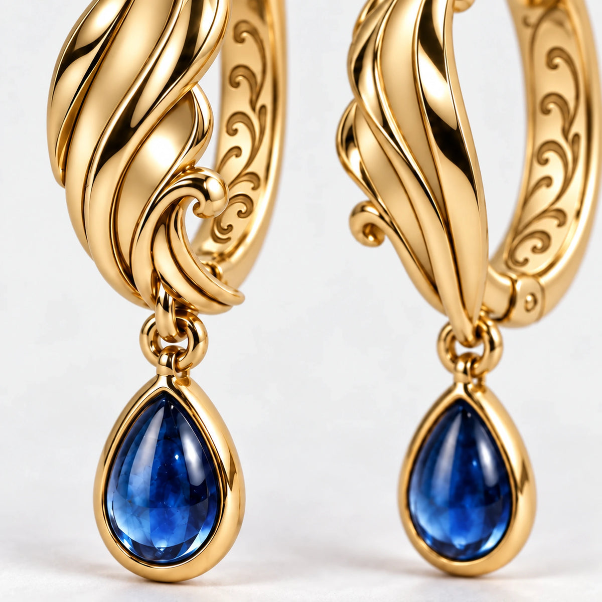 Neuvillette Earrings, close-up detail
