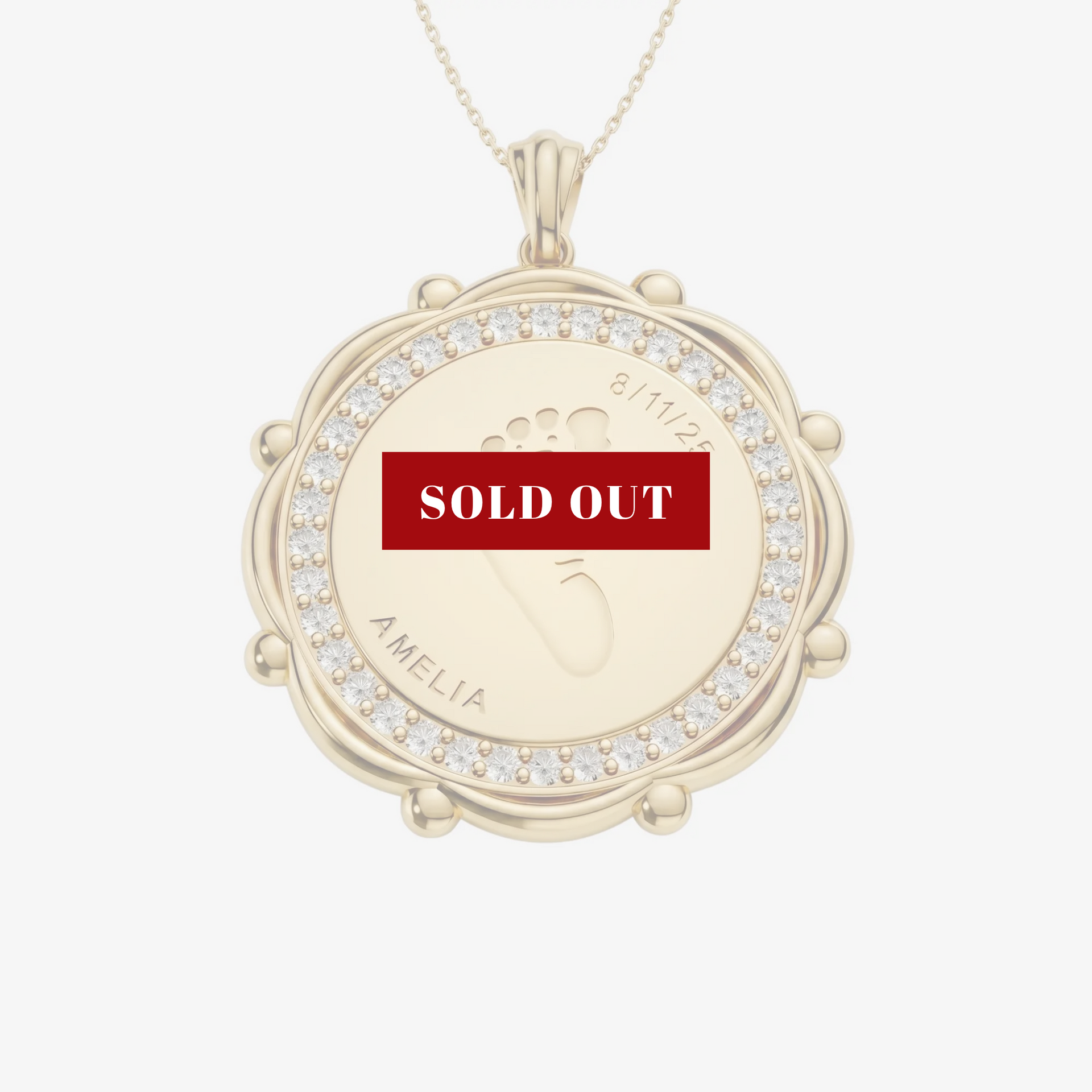 Personalised Baby Footprint Pendant