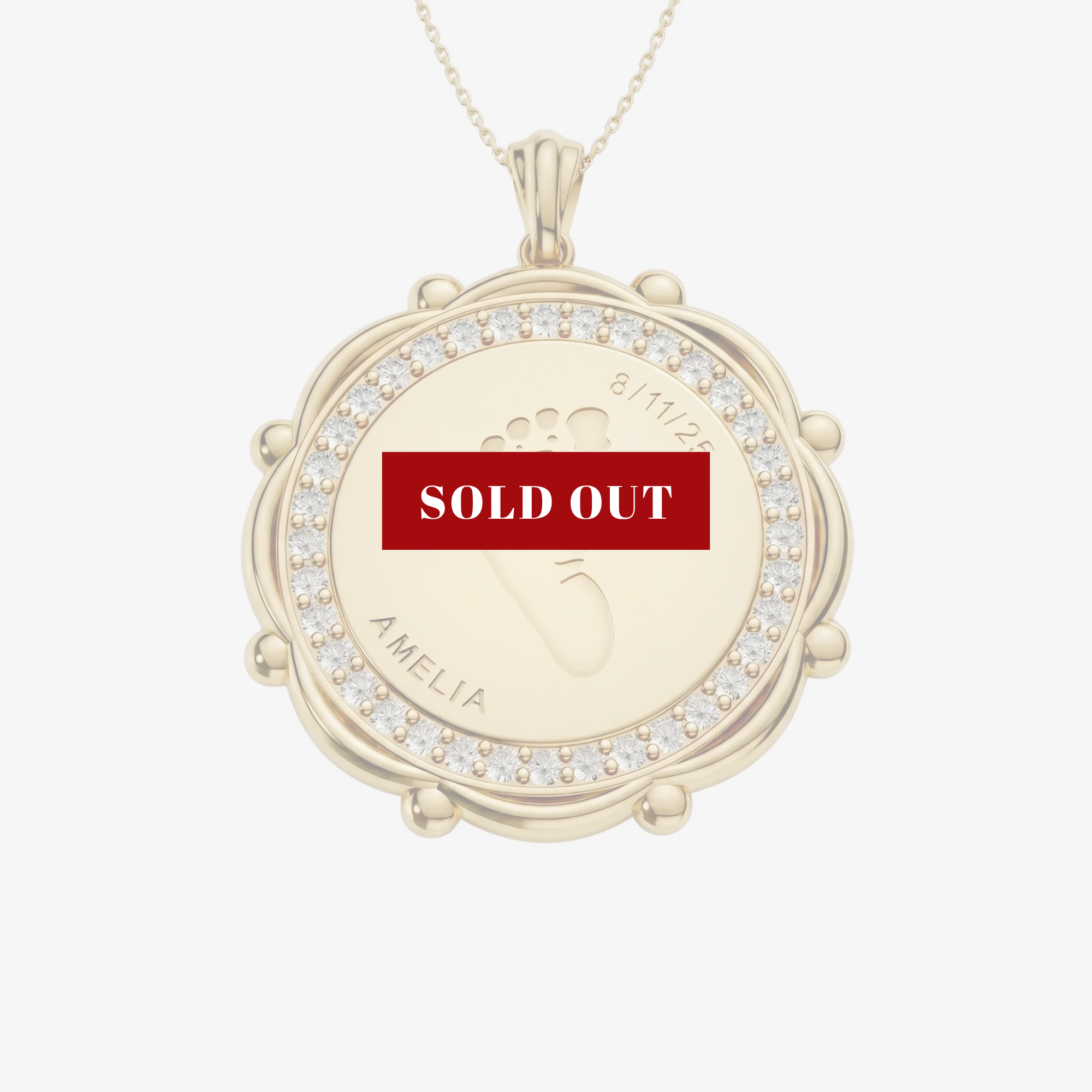 Personalised Baby Footprint Pendant
