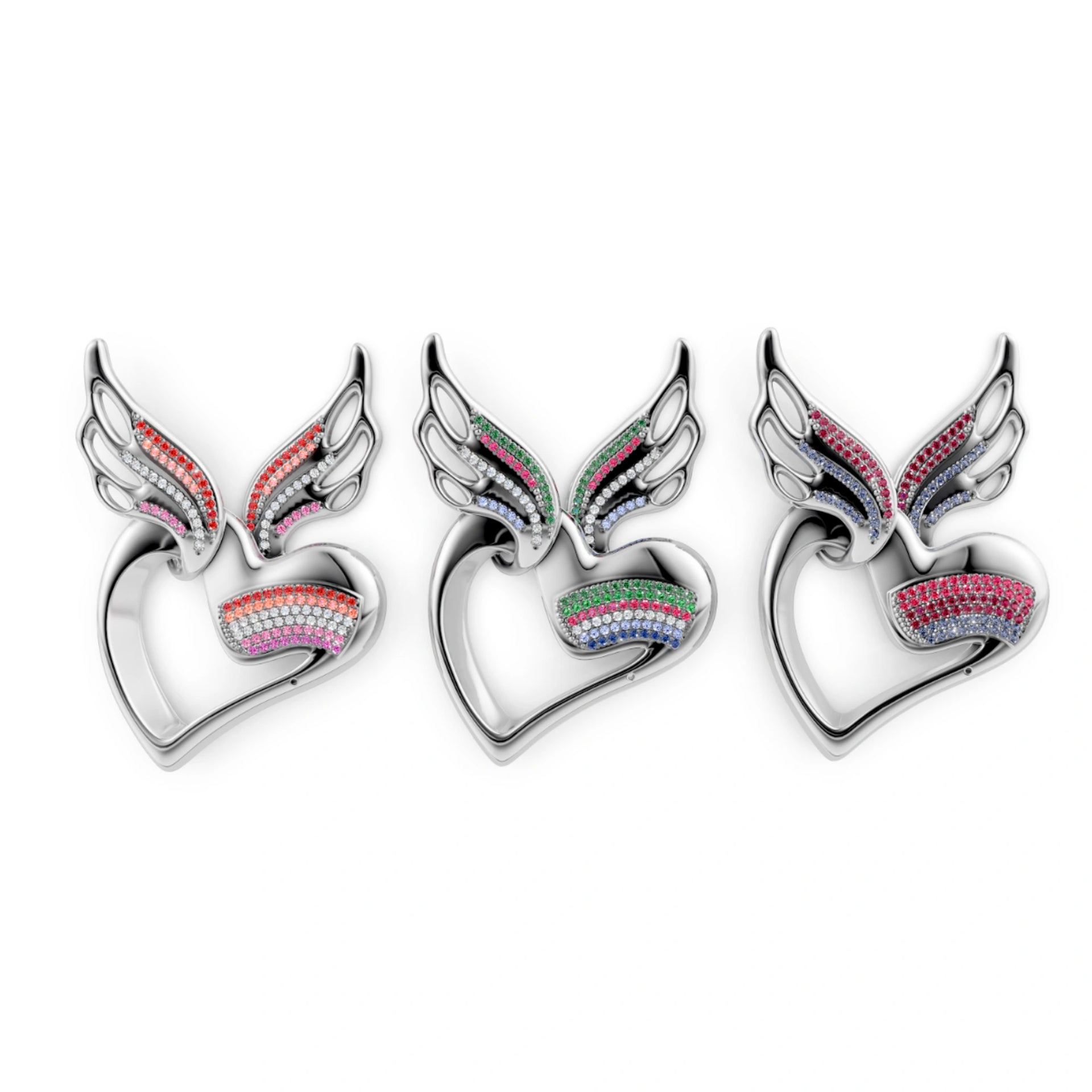 Pride Angel's Heart Pendant