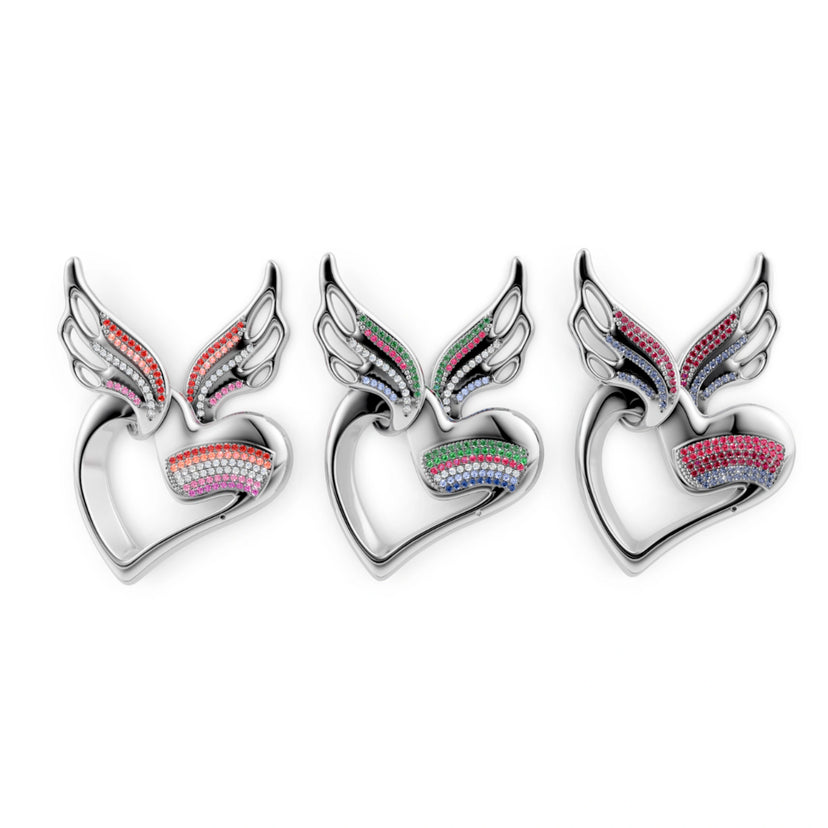 Pride Angel's Heart Pendant