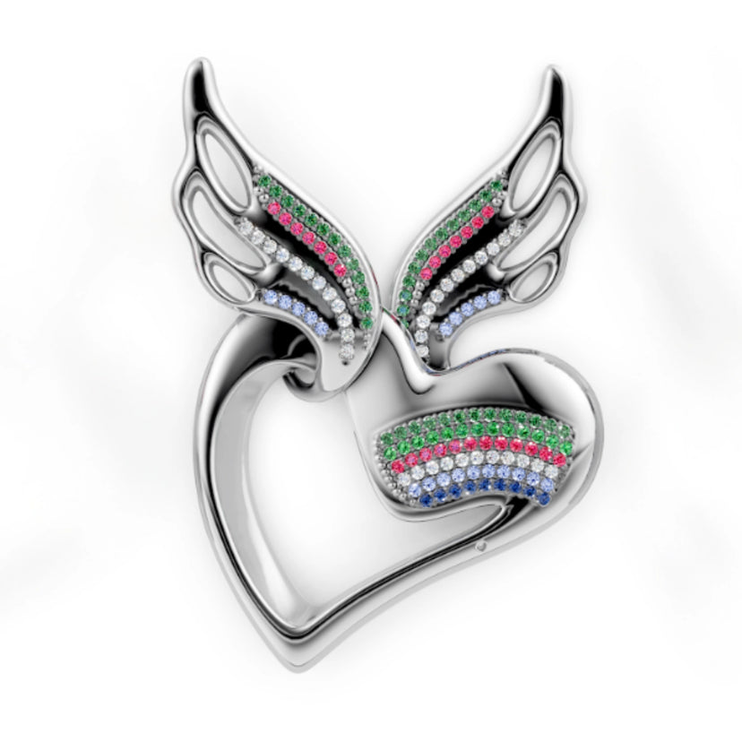 Pride Angel's Heart Pendant