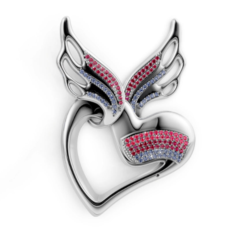 Pride Angel's Heart Pendant