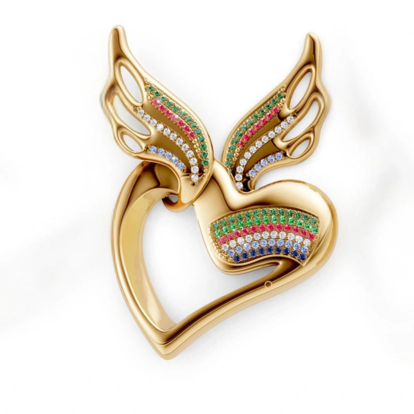 Pride Angel's Heart Pendant