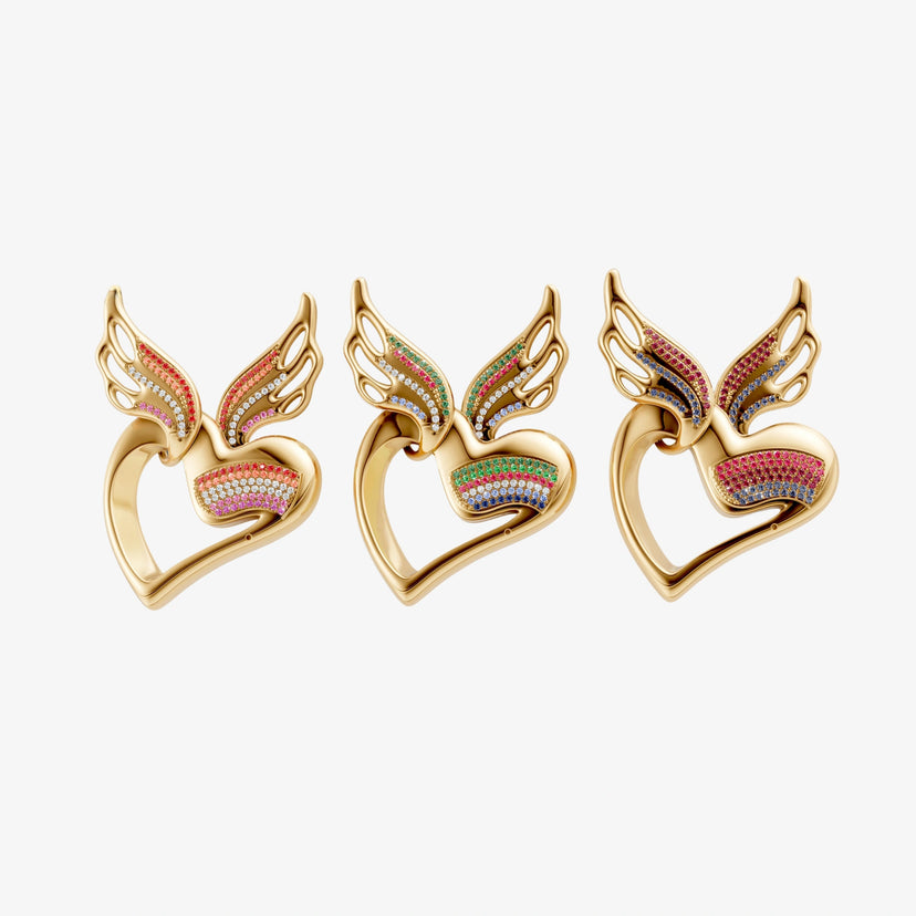 Pride Angel's Heart Pendant