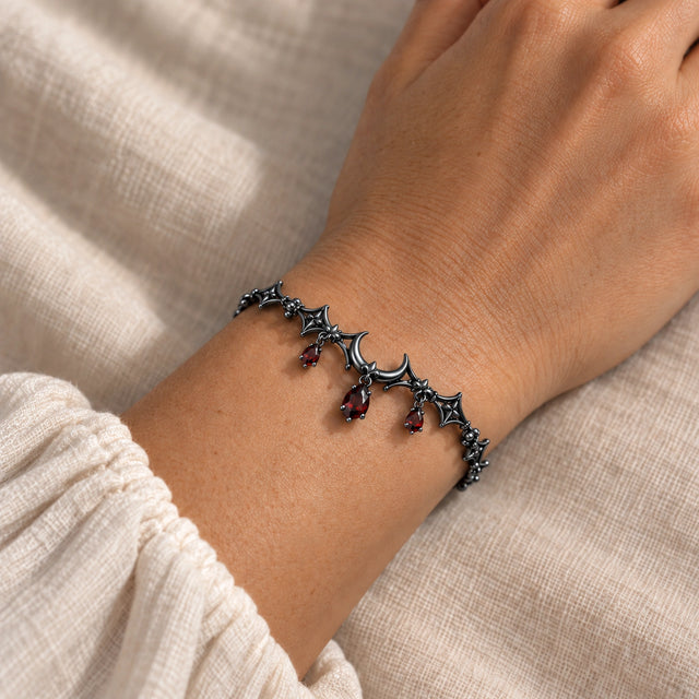 Nocturne Bracelet in Royal Black, worn