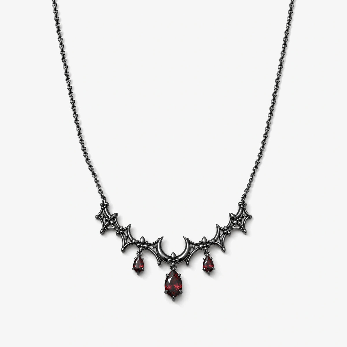 Nocturne Choker in Royal Black, front view