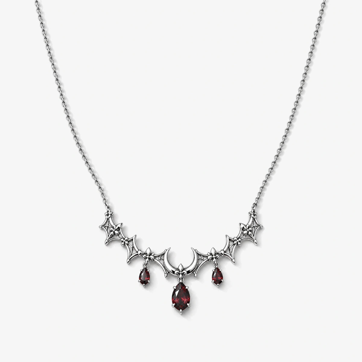 Nocturne Choker in Silver, front view