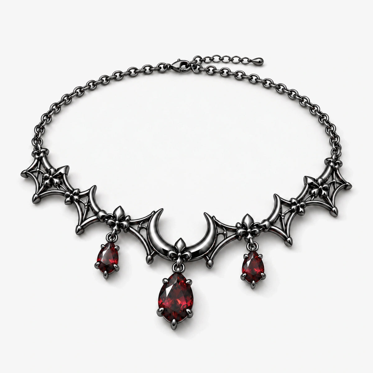 Nocturne Choker in Royal Black, three-quarter view