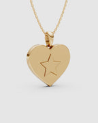 Starry Golden Heart Pendant Set