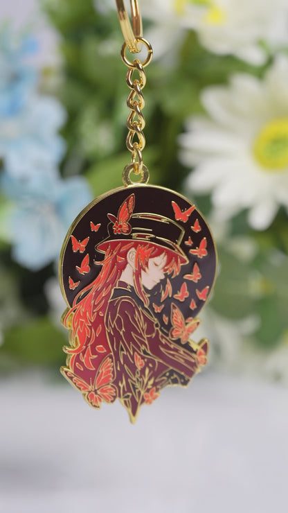 Hu Tao Glow-in-Dark Enamel Pin