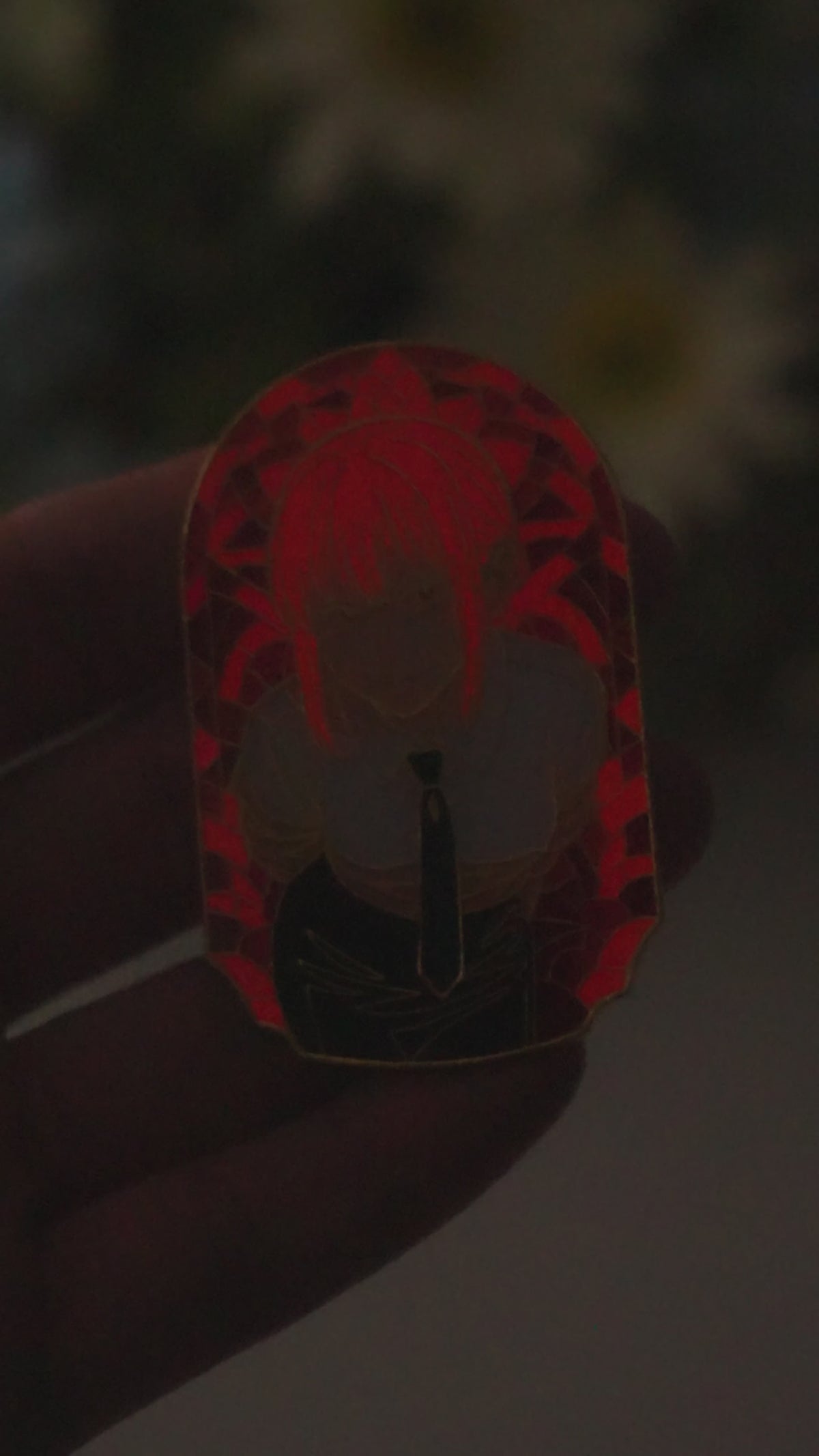 Makima Glow-in-Dark Enamel Pin