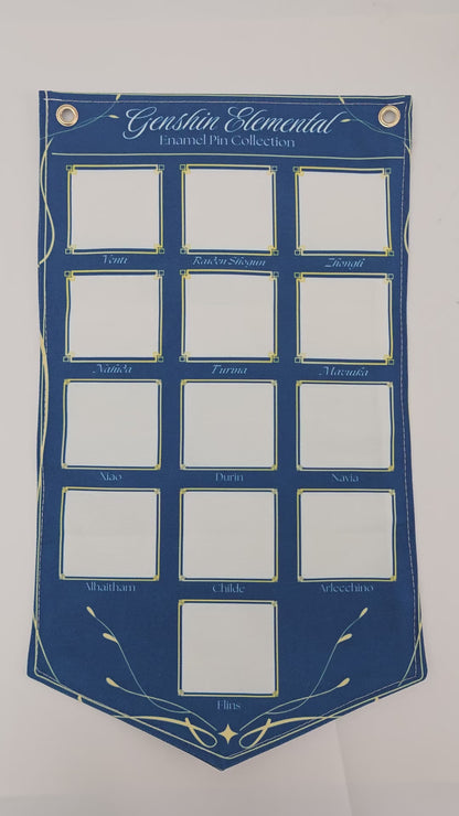 Genshin Enamel Pin Display Banner