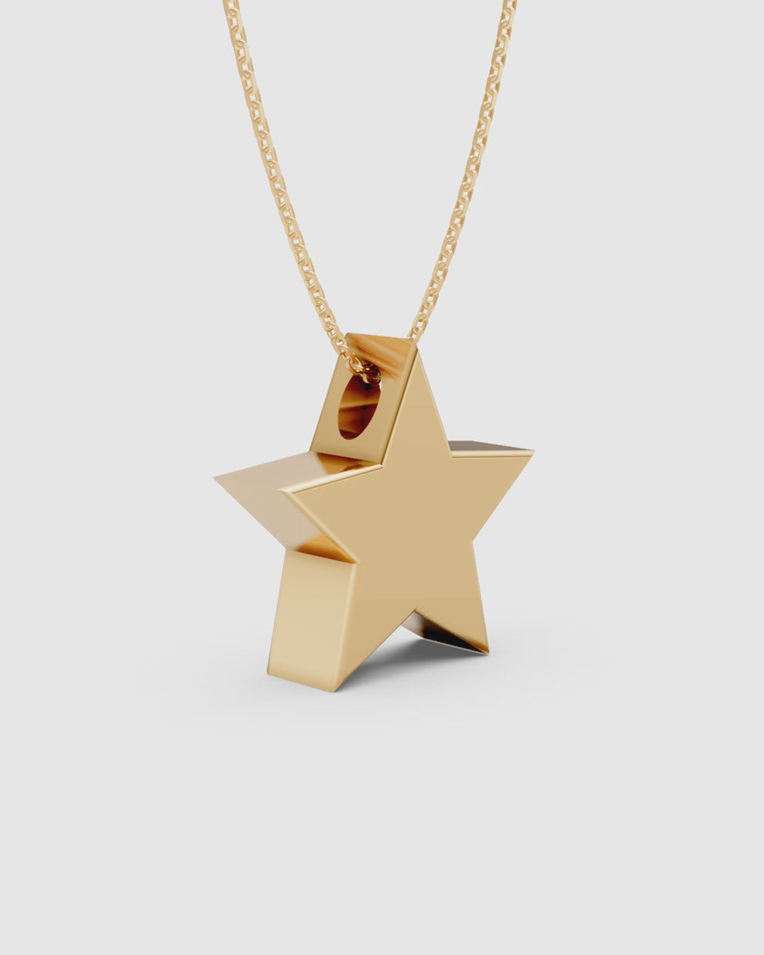 Starry Golden Heart Pendant Set
