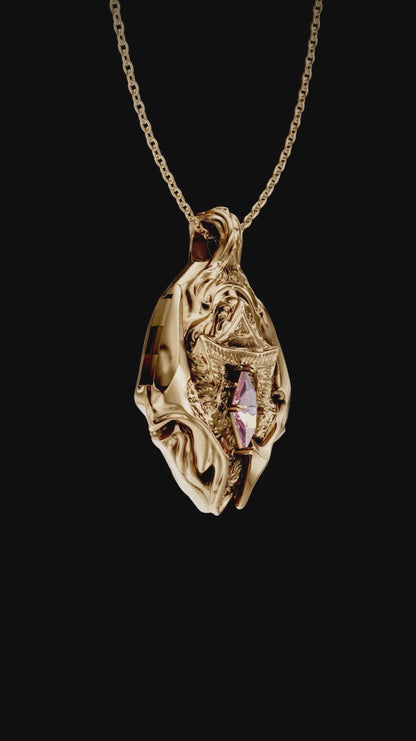 Sukuna Gold Locket Pendant