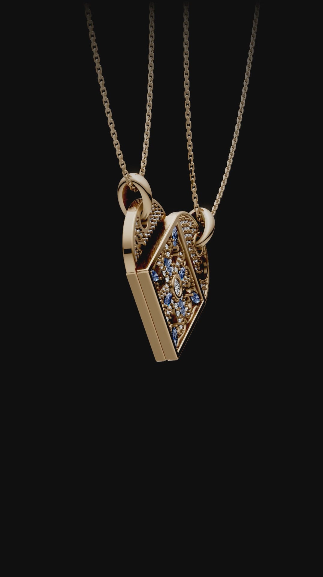 2-in-1 Magnetic Hearts Pendant