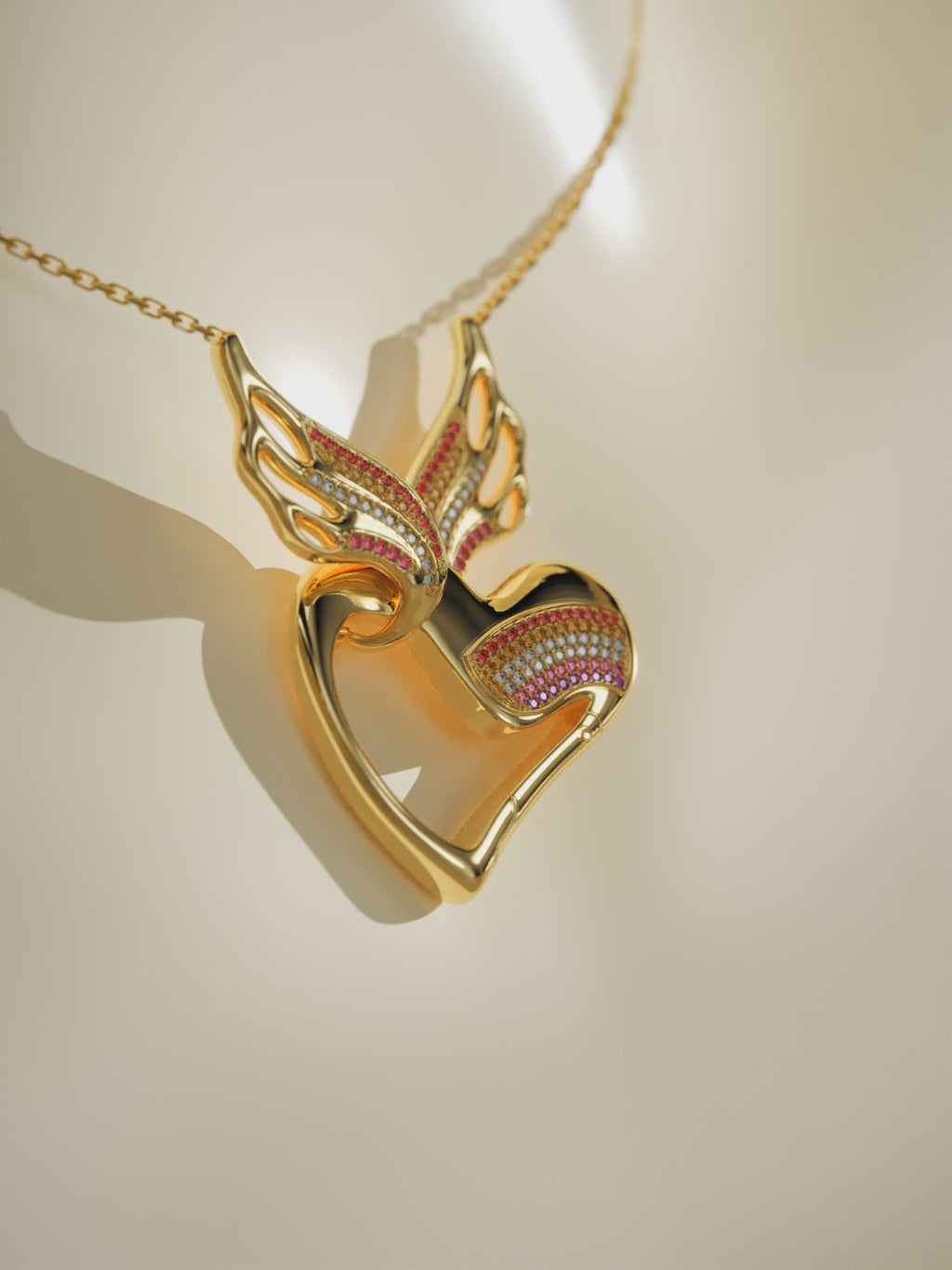 Pride Angel's Heart Pendant
