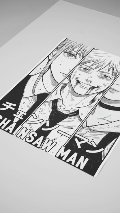 Chainsaw Man Premium Manga Poster