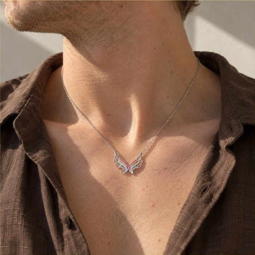 Pride Angel Wing Pendant - approved product image 5