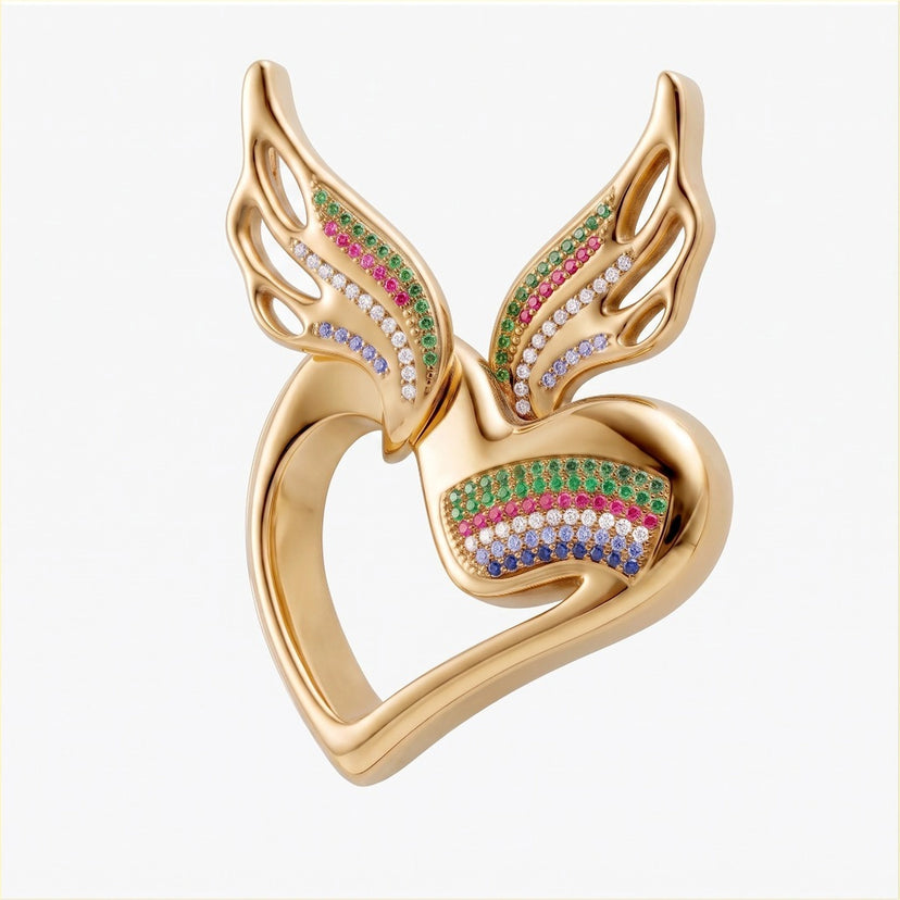 Pride Angel's Heart Pendant - approved product image 3