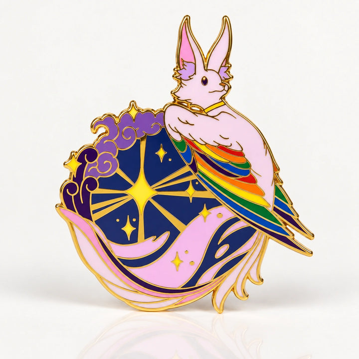 Pride Bat Glow-in-Dark Enamel Pin