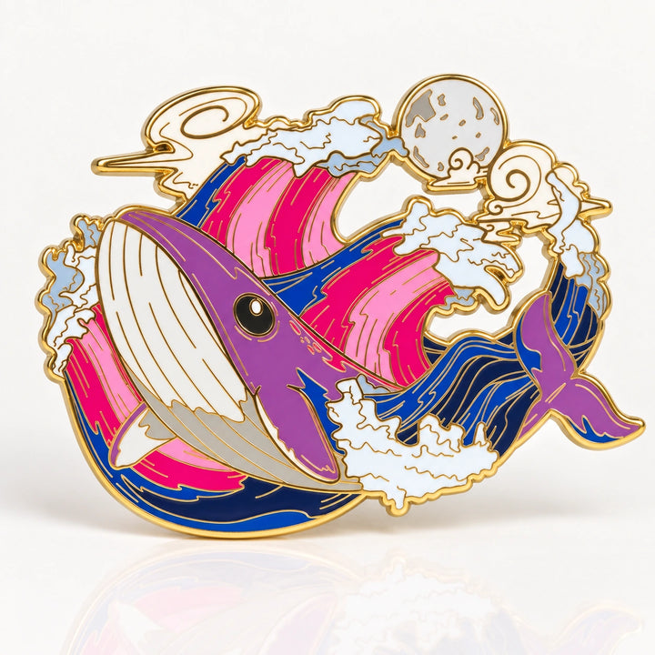 Bisexual Whale Enamel Pin