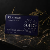 The numbered Collector Club member card in deep indigo with silver lettering
