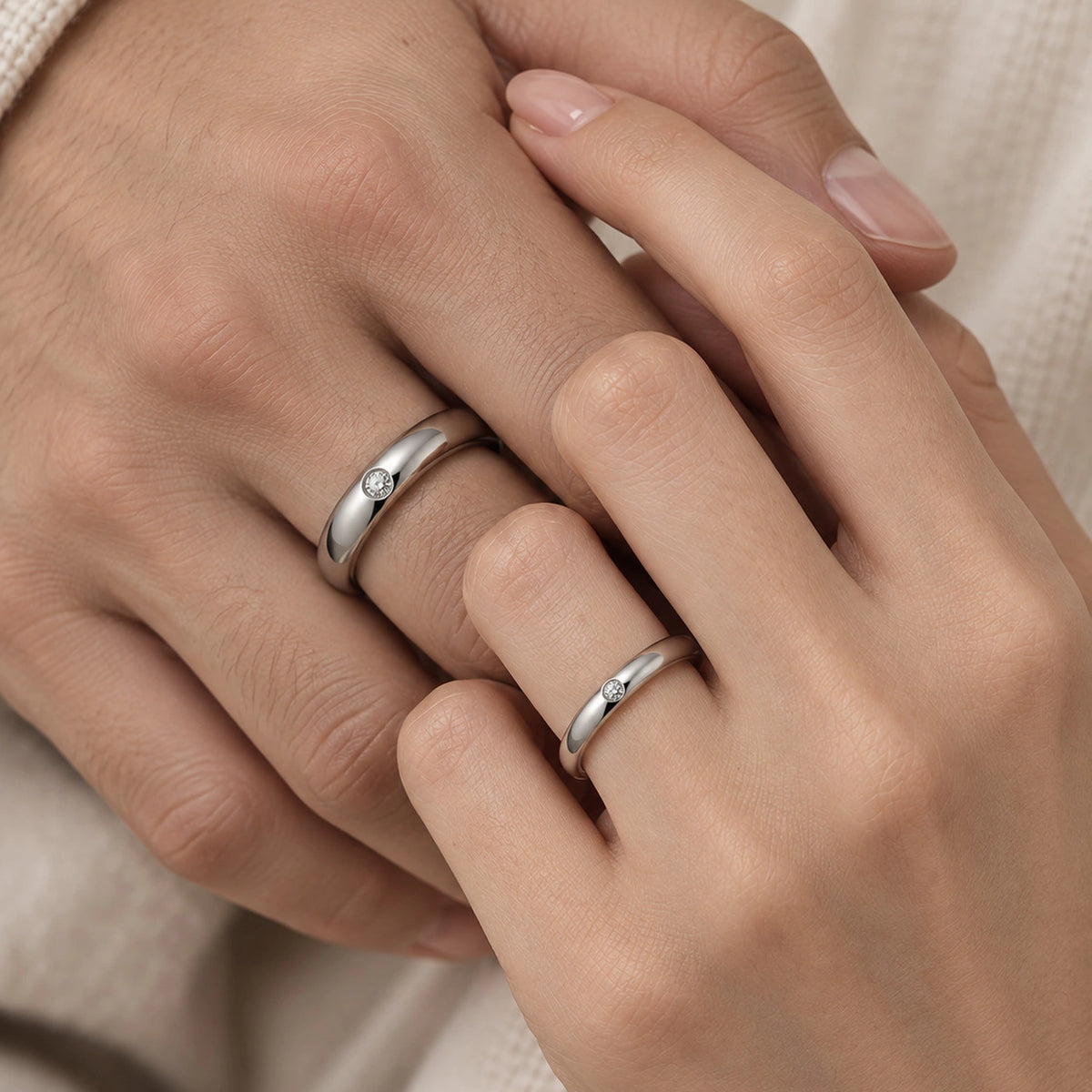 Pure Love Couple Ring Set - set model