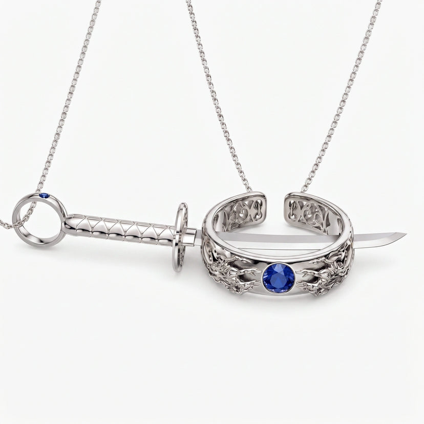 Pure Love x Cursed Promise Necklace Collection - collection silver