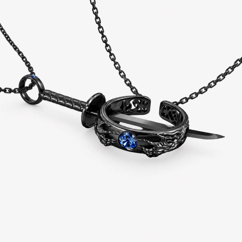 Pure Love x Cursed Promise Necklace Collection in Royal Black