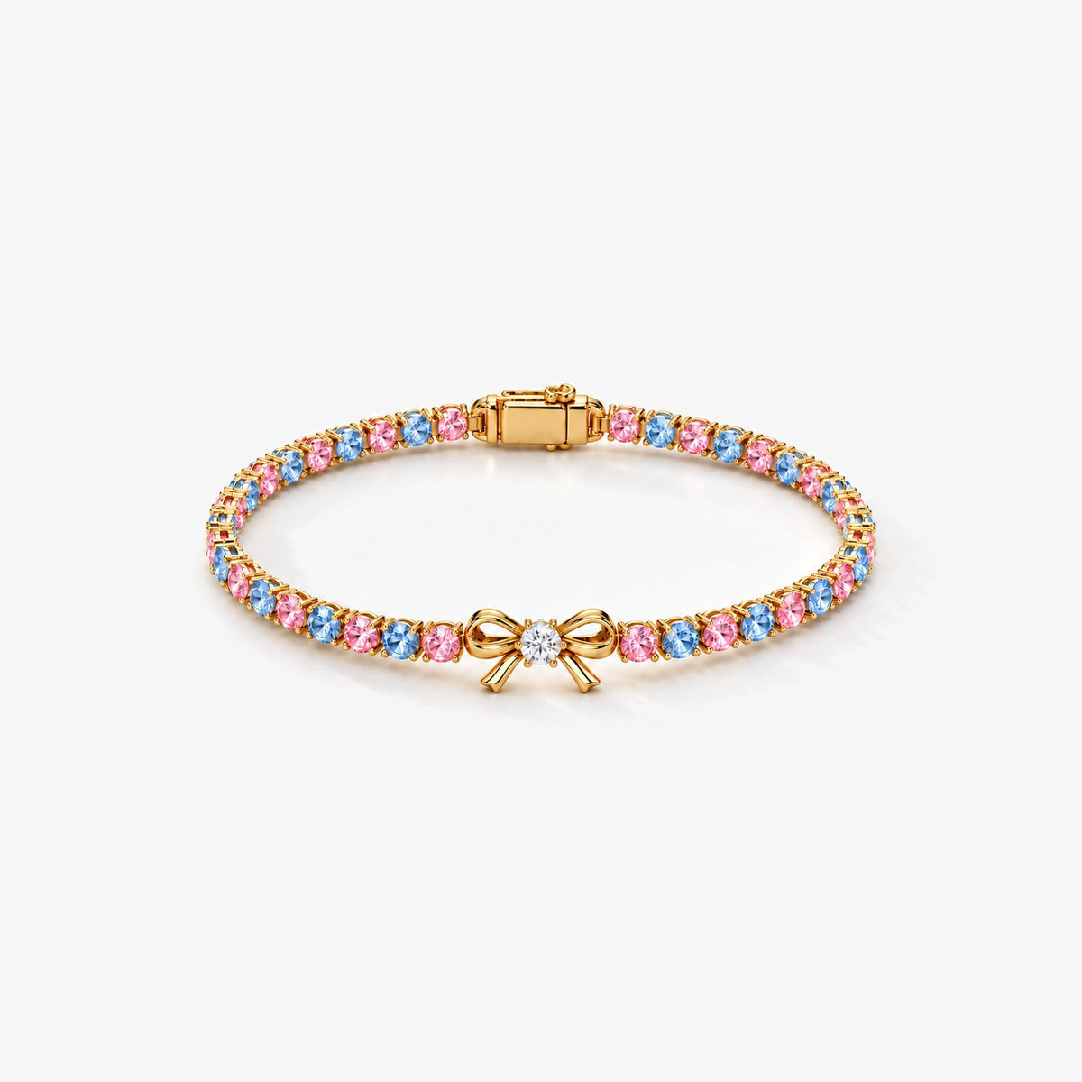 Ribbon Path Bracelet in gold, front view