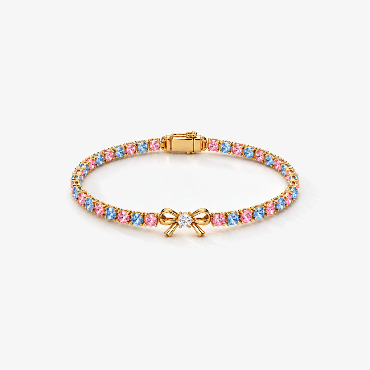 Ribbon Path Bracelet in gold, front view
