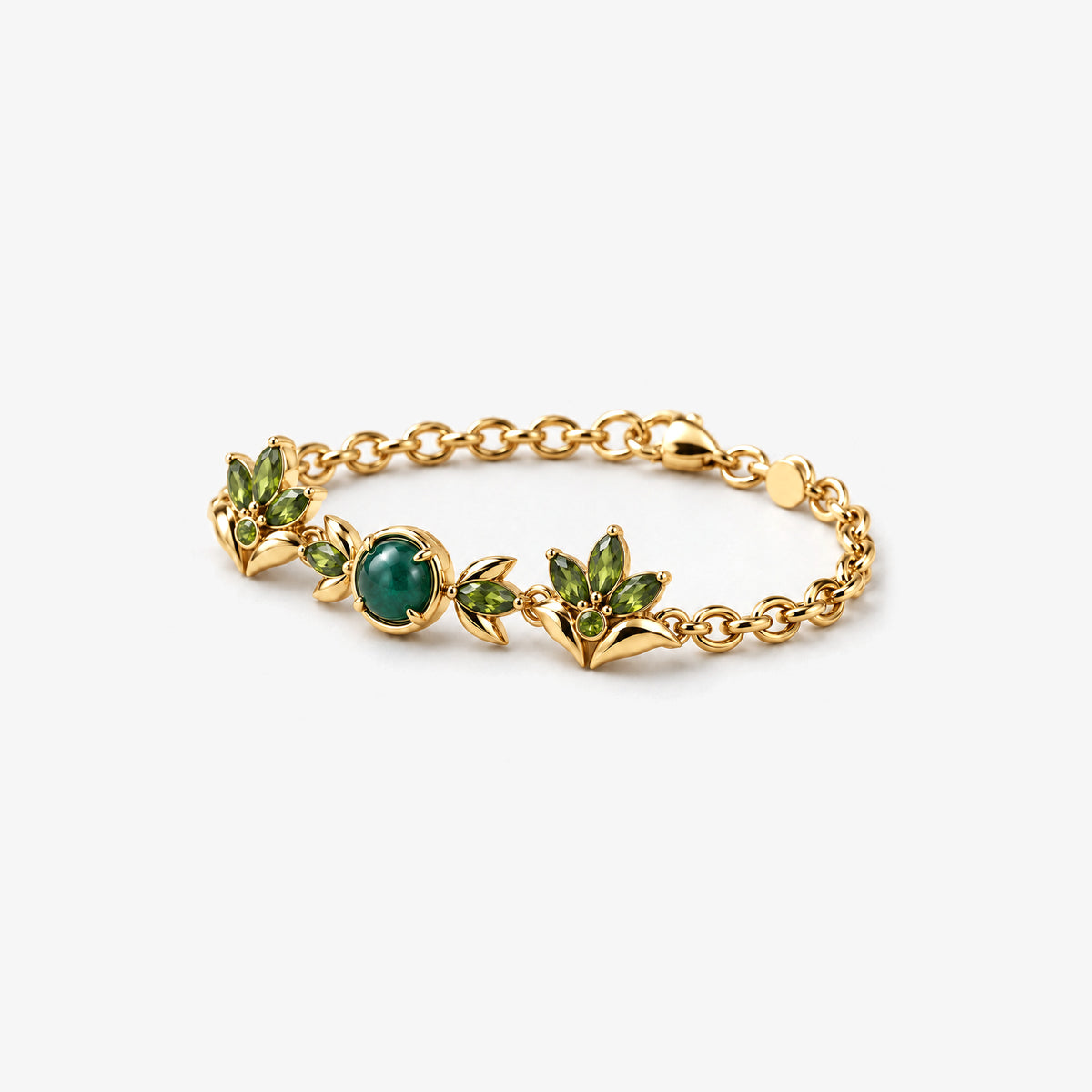 Seed Bloom Bracelet in gold, left side view
